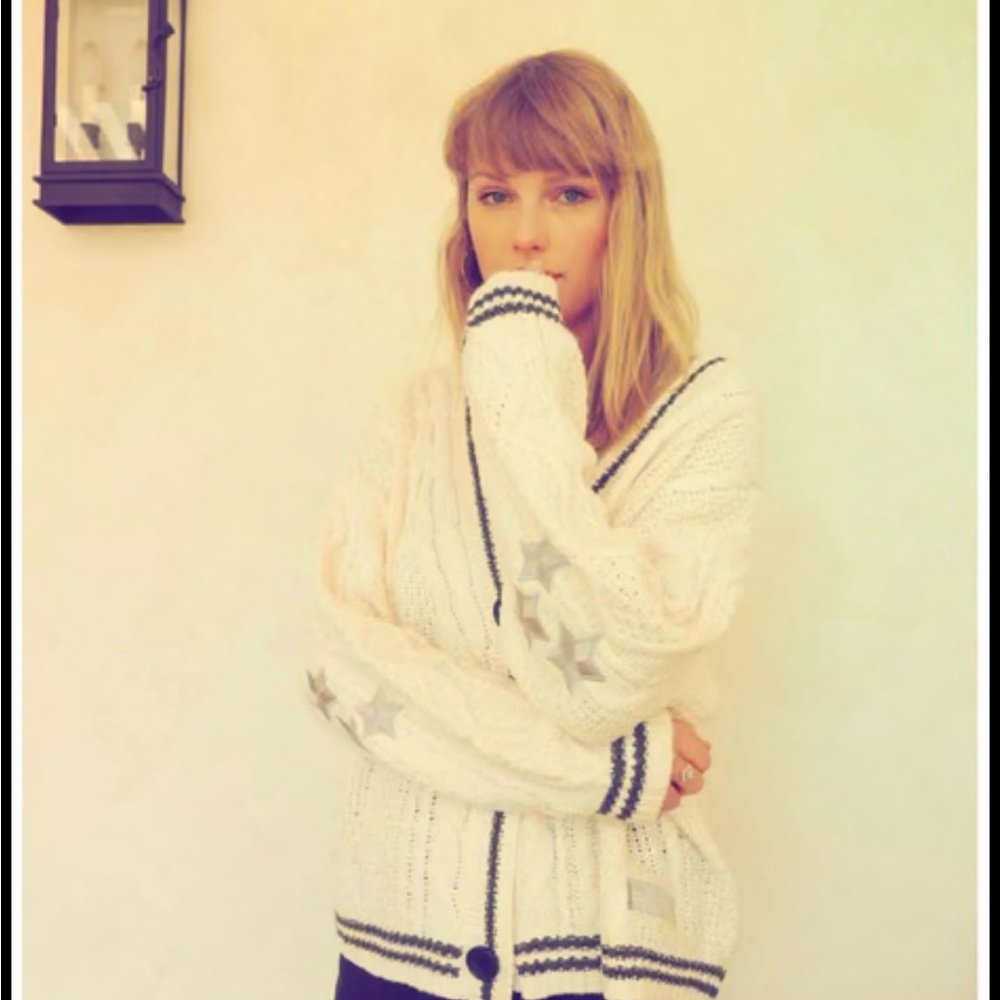 Official Folklore Cardigan with Star Accents size xs/sm runs big! Worn once!